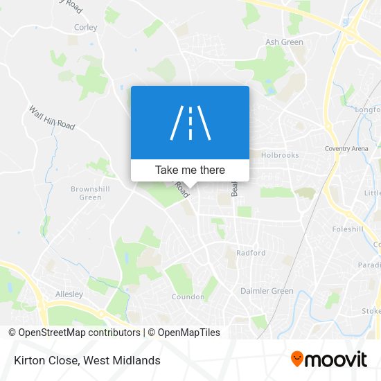 Kirton Close map
