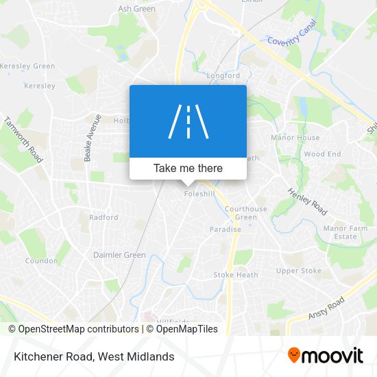 Kitchener Road map