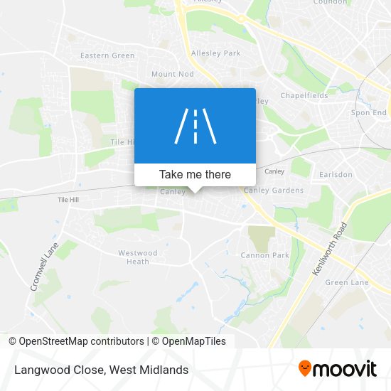 Langwood Close map