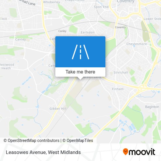 Leasowes Avenue map