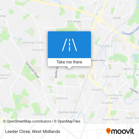 Leeder Close map