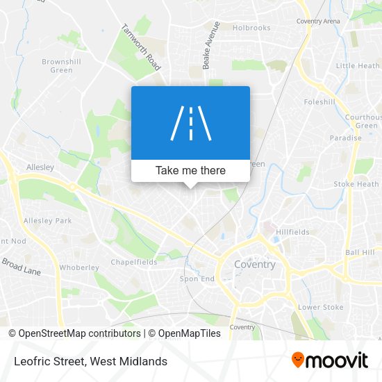 Leofric Street map