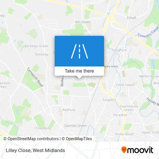 Lilley Close map
