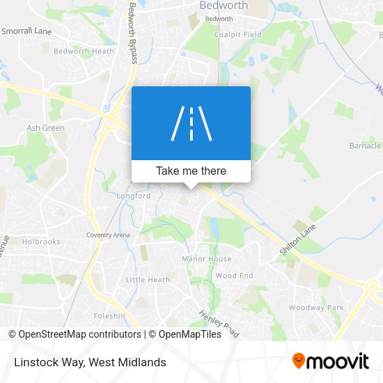 Linstock Way map
