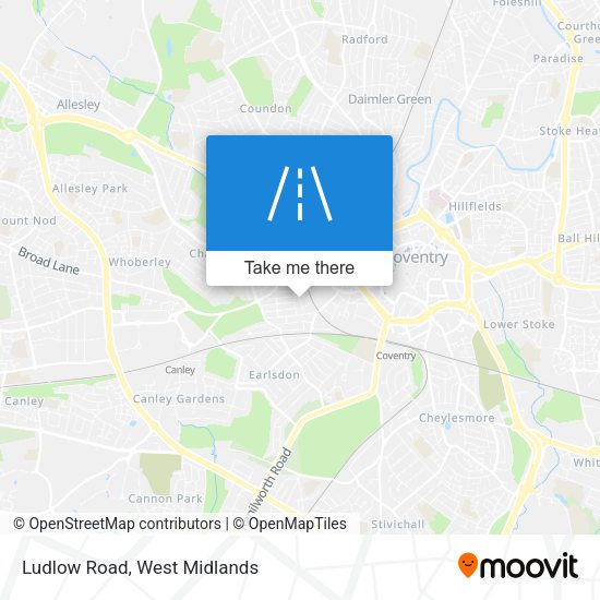 Ludlow Road map