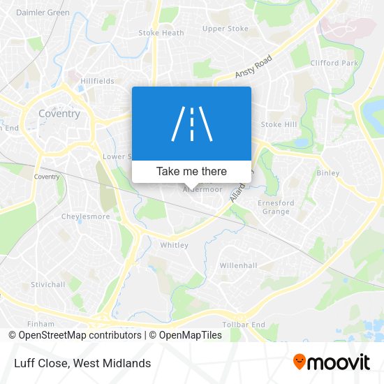 Luff Close map