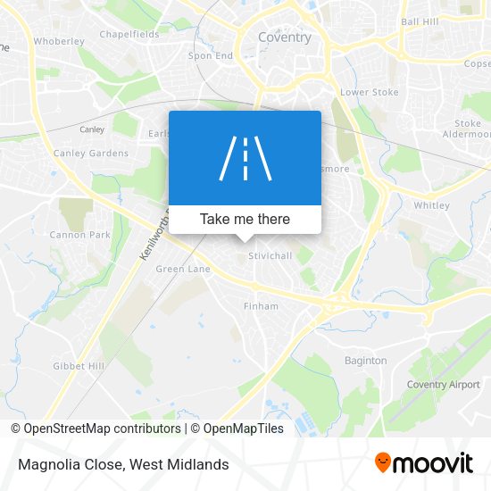 Magnolia Close map