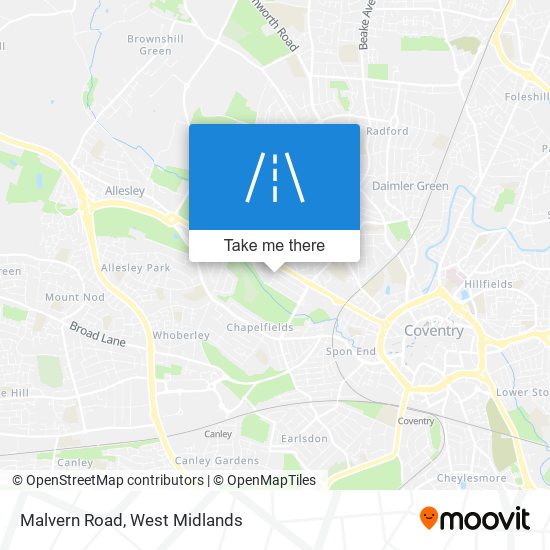 Malvern Road map