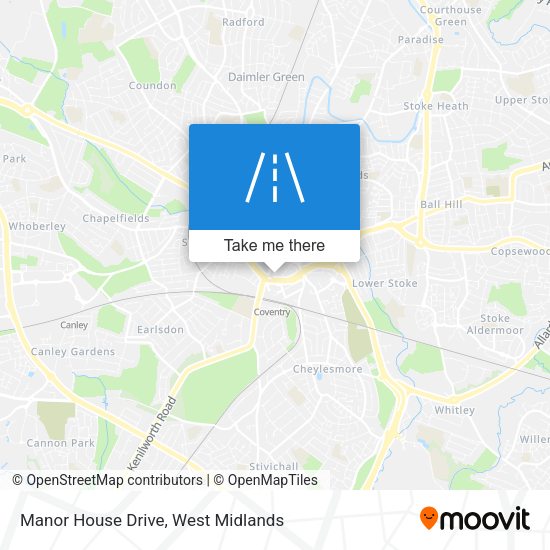 Manor House Drive map