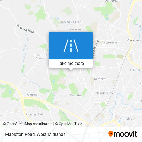 Mapleton Road map