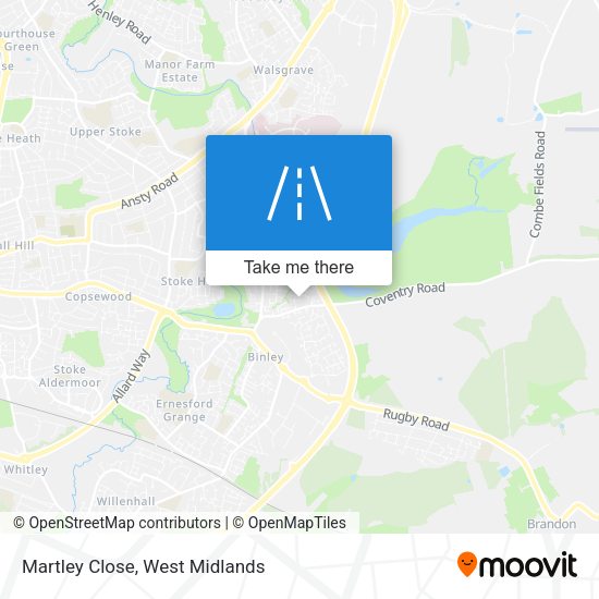 Martley Close map