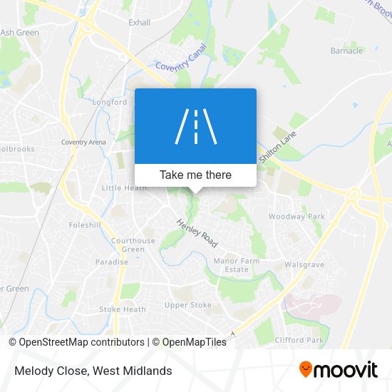 Melody Close map