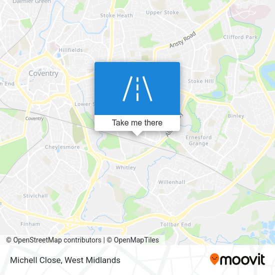 Michell Close map