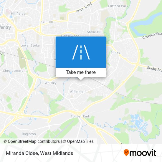 Miranda Close map