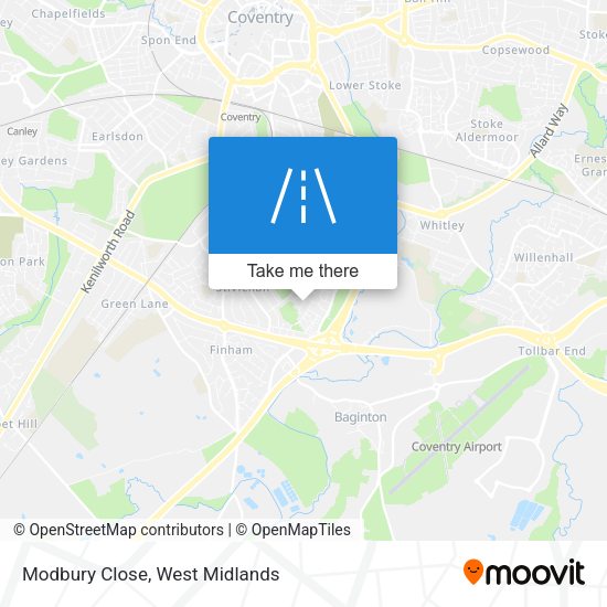 Modbury Close map
