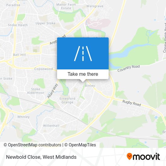 Newbold Close map