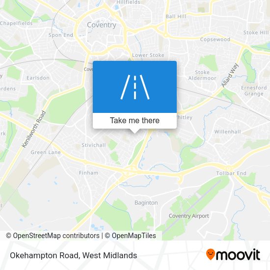 Okehampton Road map