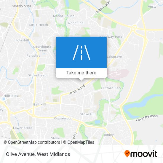 Olive Avenue map