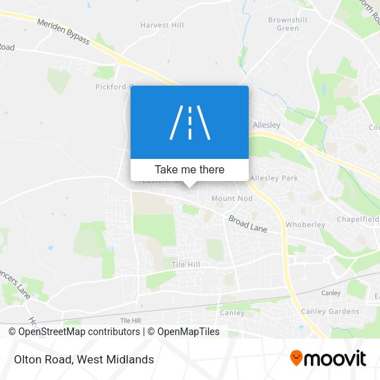Olton Road map