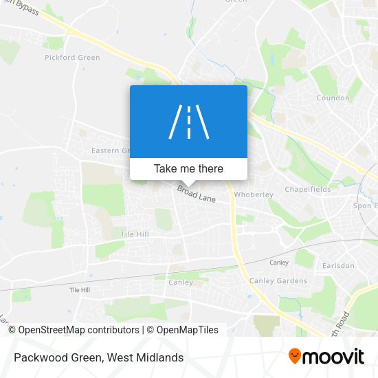 Packwood Green map