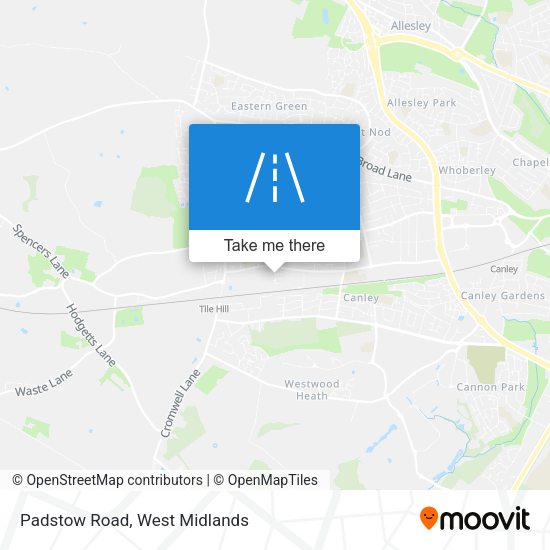 Padstow Road map