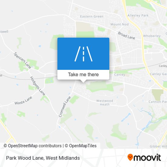 Park Wood Lane map