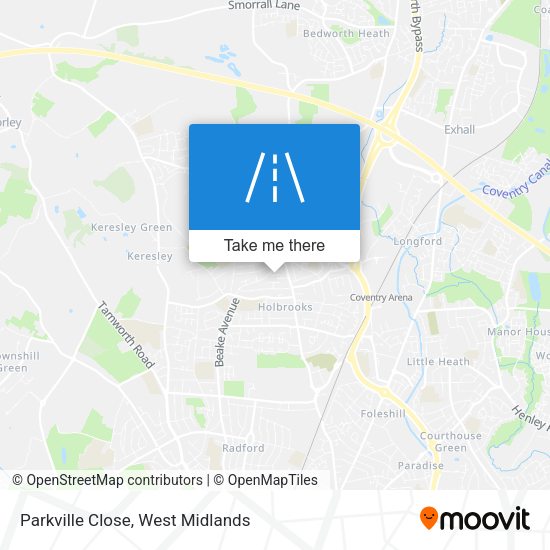 Parkville Close map