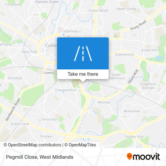 Pegmill Close map