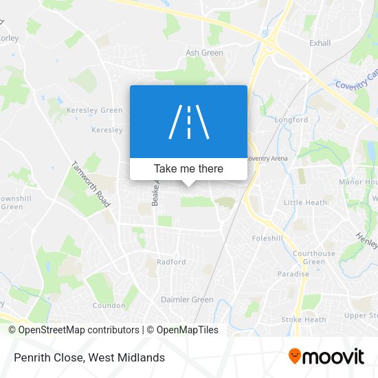 Penrith Close map
