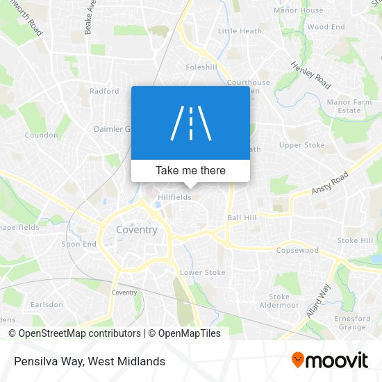 Pensilva Way map