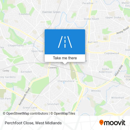 Perchfoot Close map