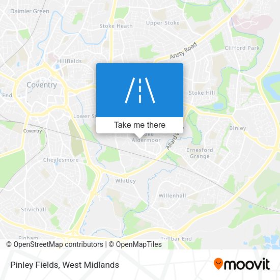 Pinley Fields map