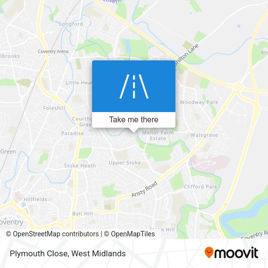 Plymouth Close map