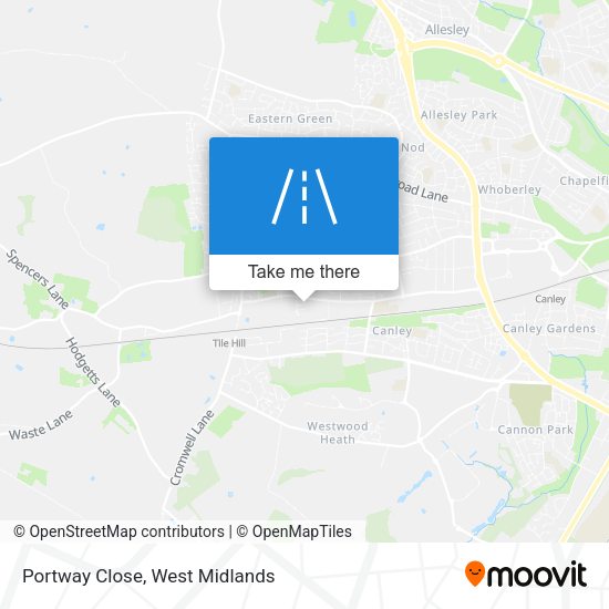 Portway Close map