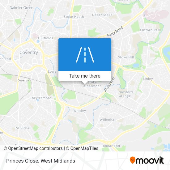 Princes Close map