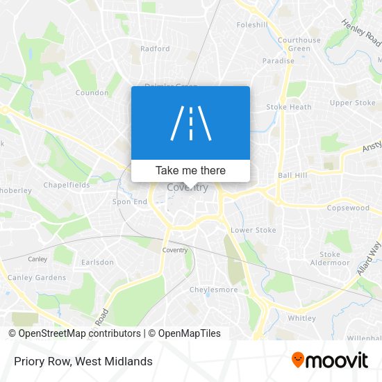 Priory Row map