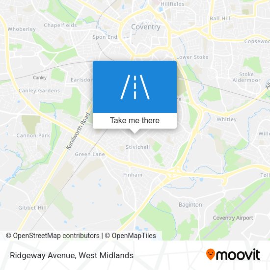 Ridgeway Avenue map