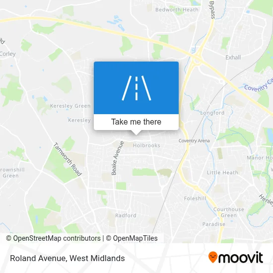 Roland Avenue map