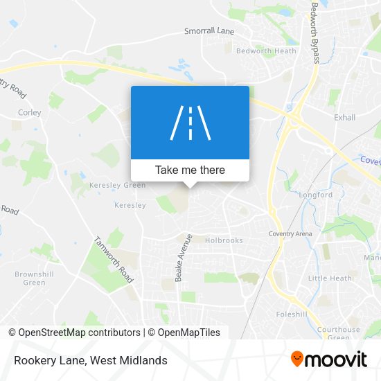 Rookery Lane map