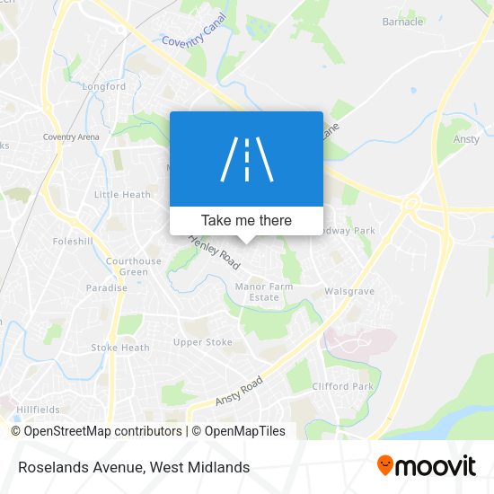 Roselands Avenue map
