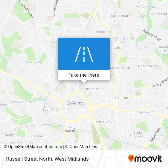 Russell Street North map
