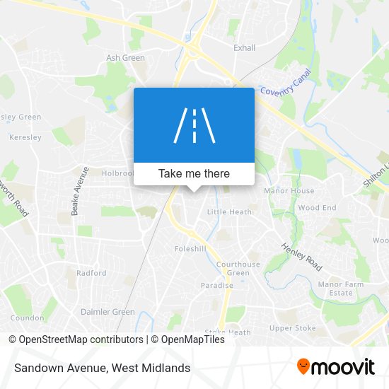 Sandown Avenue map