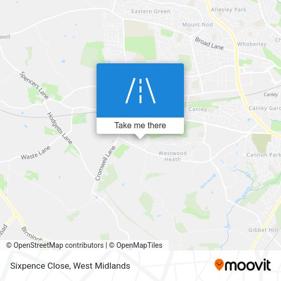 Sixpence Close map