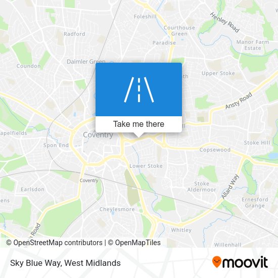 Sky Blue Way map
