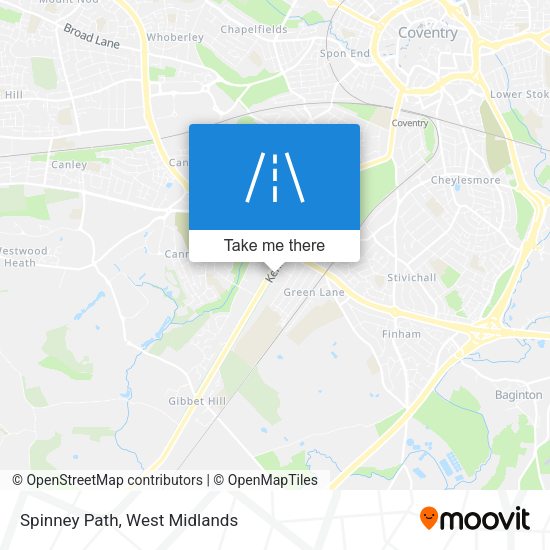 Spinney Path map