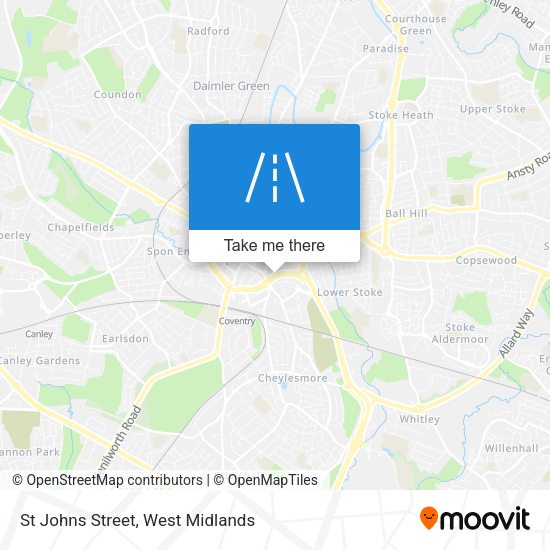 St Johns Street map