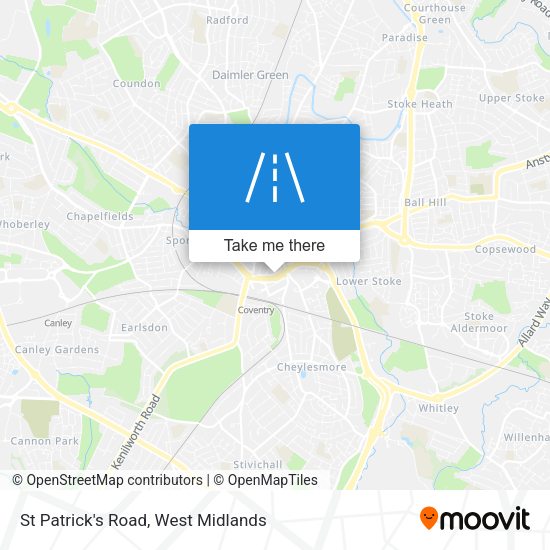 St Patrick's Road map