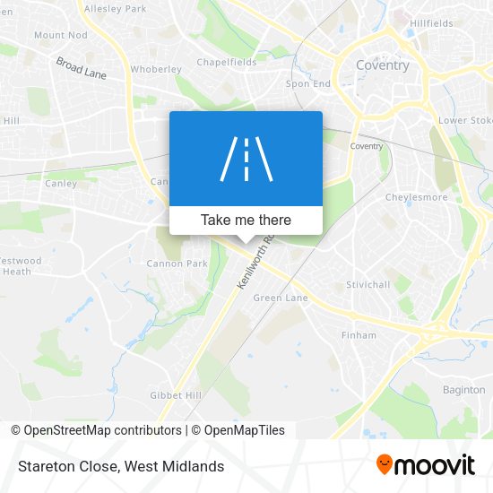 Stareton Close map