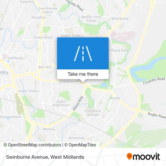 Swinburne Avenue map