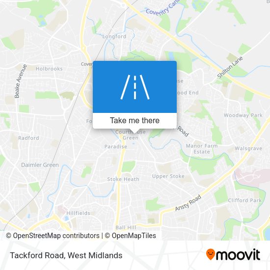 Tackford Road map